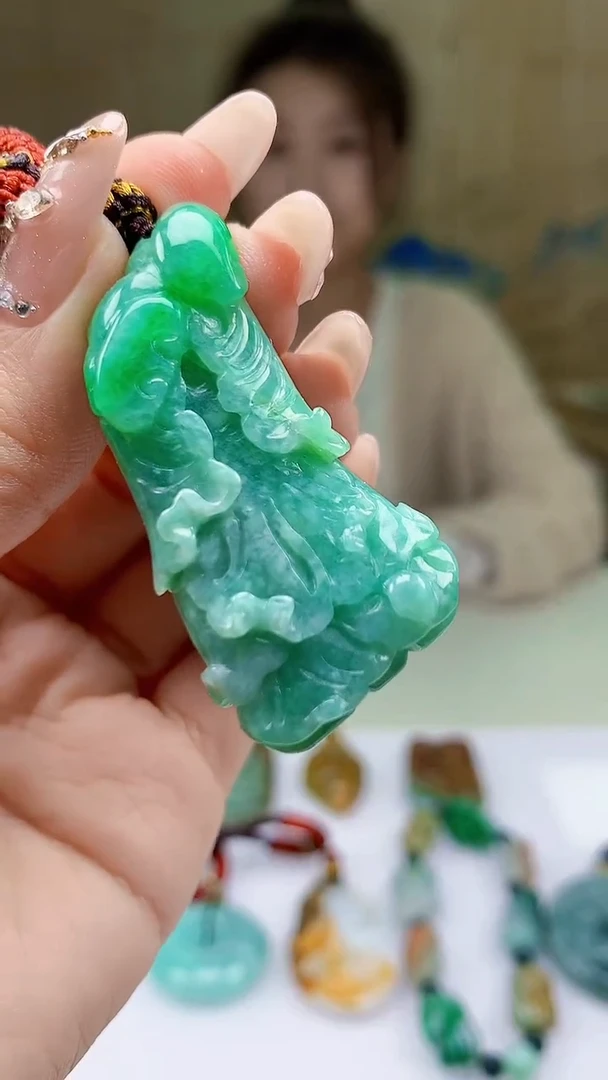 【闪购商品】定制翡翠未镶嵌4902ty-毛货挂件8