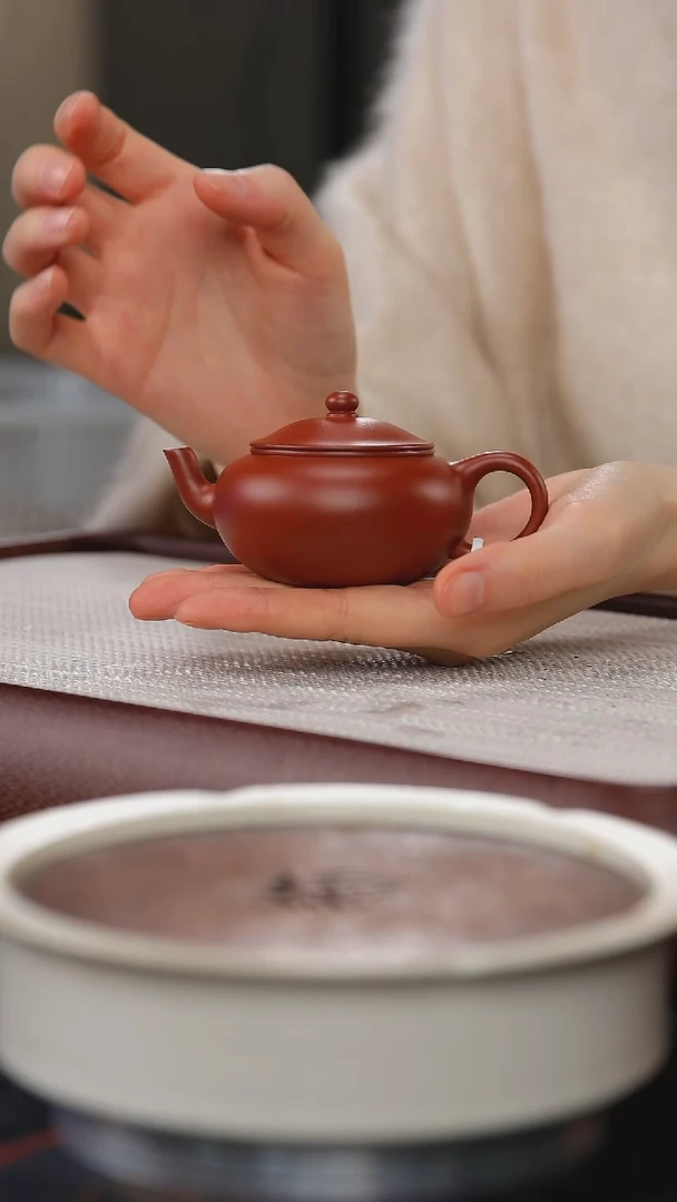 【闪购商品】紫砂茶壶hx小红泥 宫灯100cc