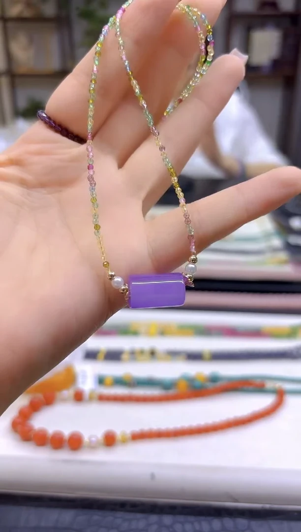 翡翠未镶嵌项链DIY款X532