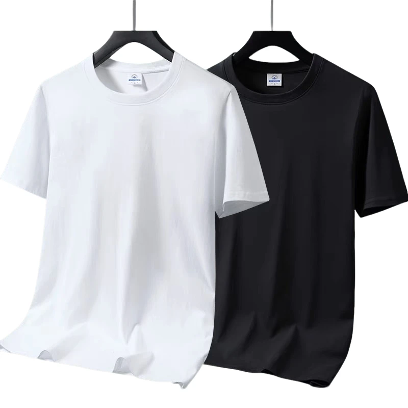 【201-400】纯色T恤运动宽松夏季薄款常规圆领短袖透气