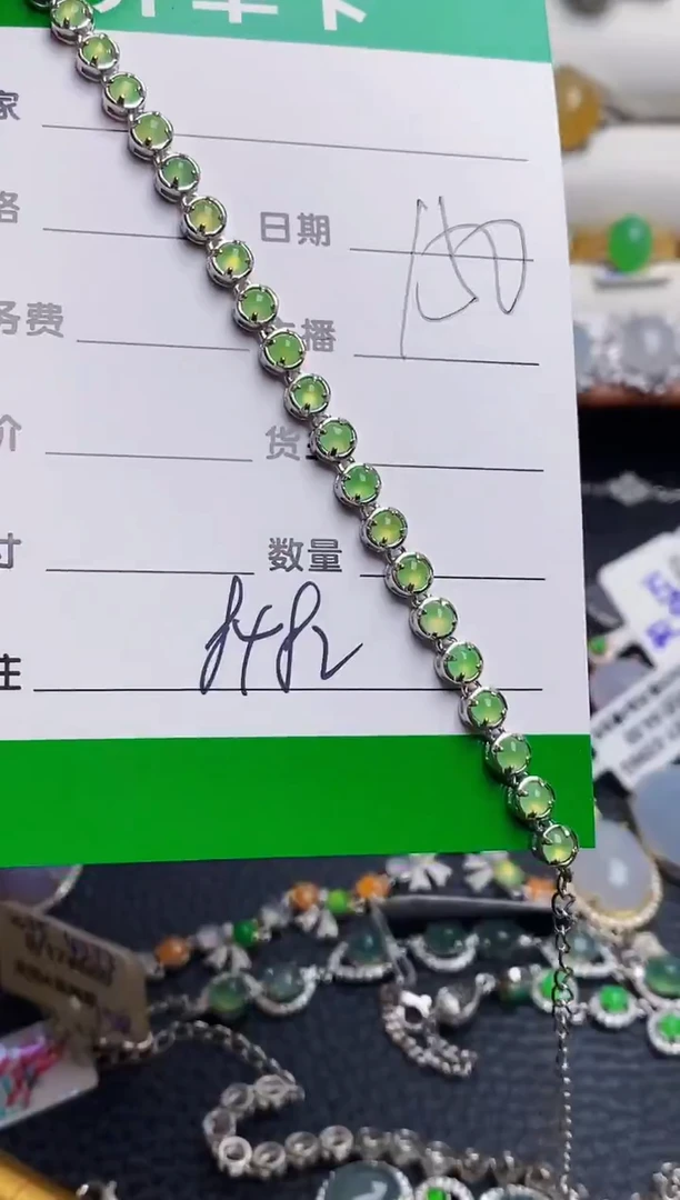 银S925镶嵌戒指翡翠8482