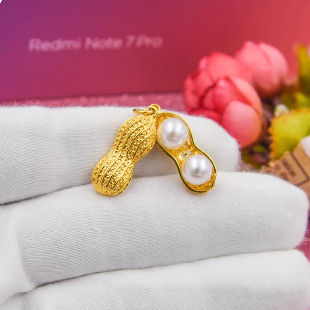 吊坠足银   【高级定制】 花生珠珠吊坠项链0264