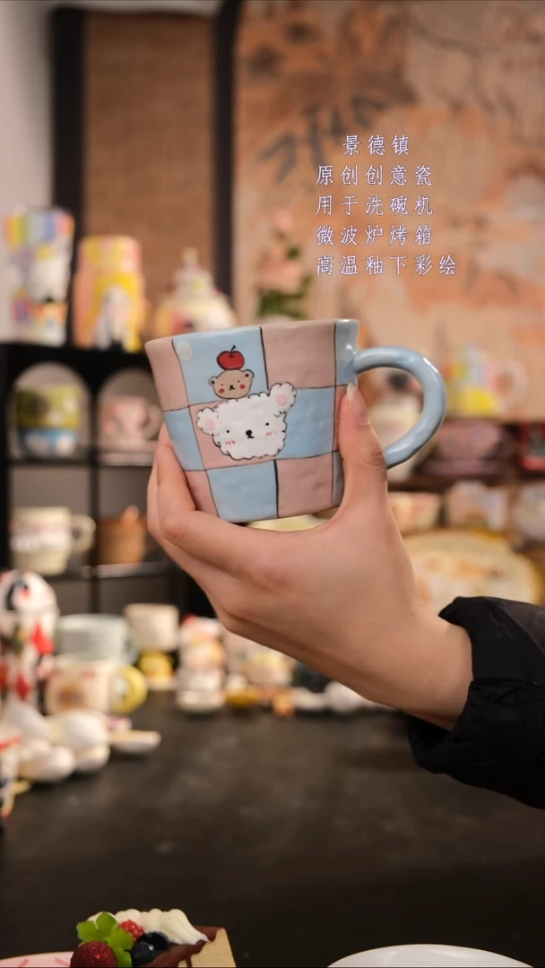 摆件陶旺的可以陶瓷手工手绘设计师款