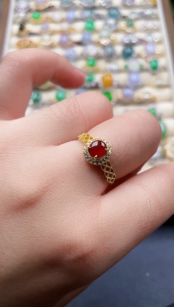 银S925镶嵌戒指翡翠42