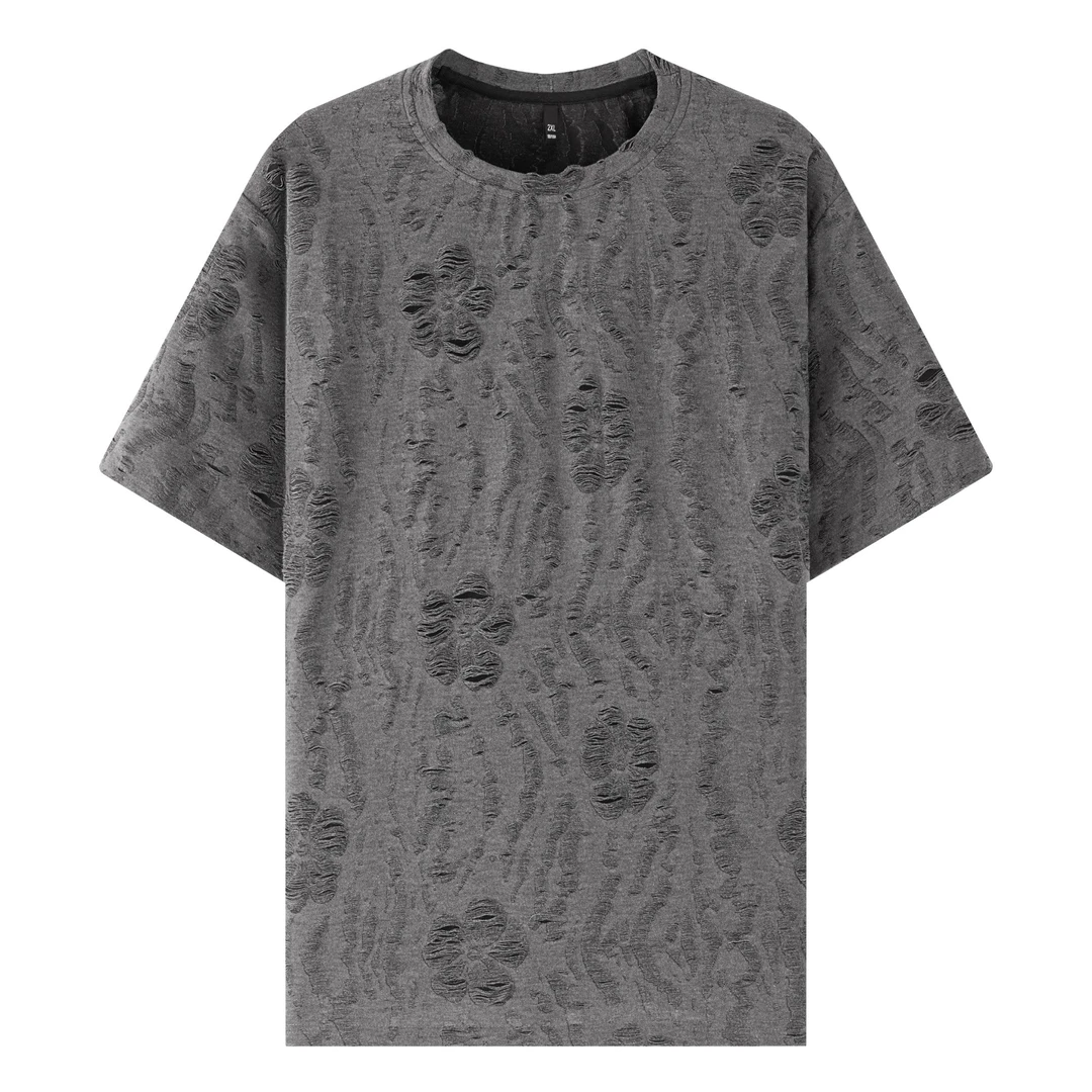 【好福份】写意棉夏季男士套头睡衣短袖出门可外穿家居服-25180浅灰