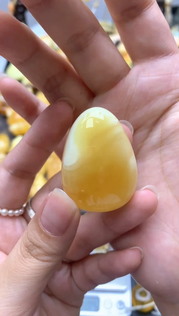 未镶嵌琥珀珠宝奇石112琥珀蜜蜡花粉有纹小坑介意勿拍