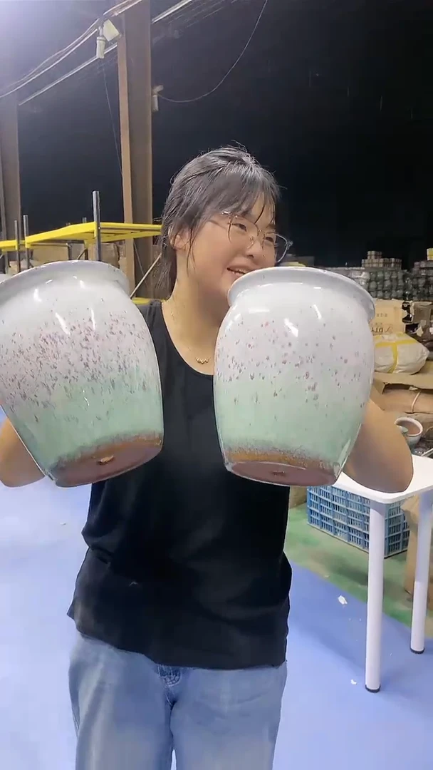 宜兴紫砂粗陶花盆