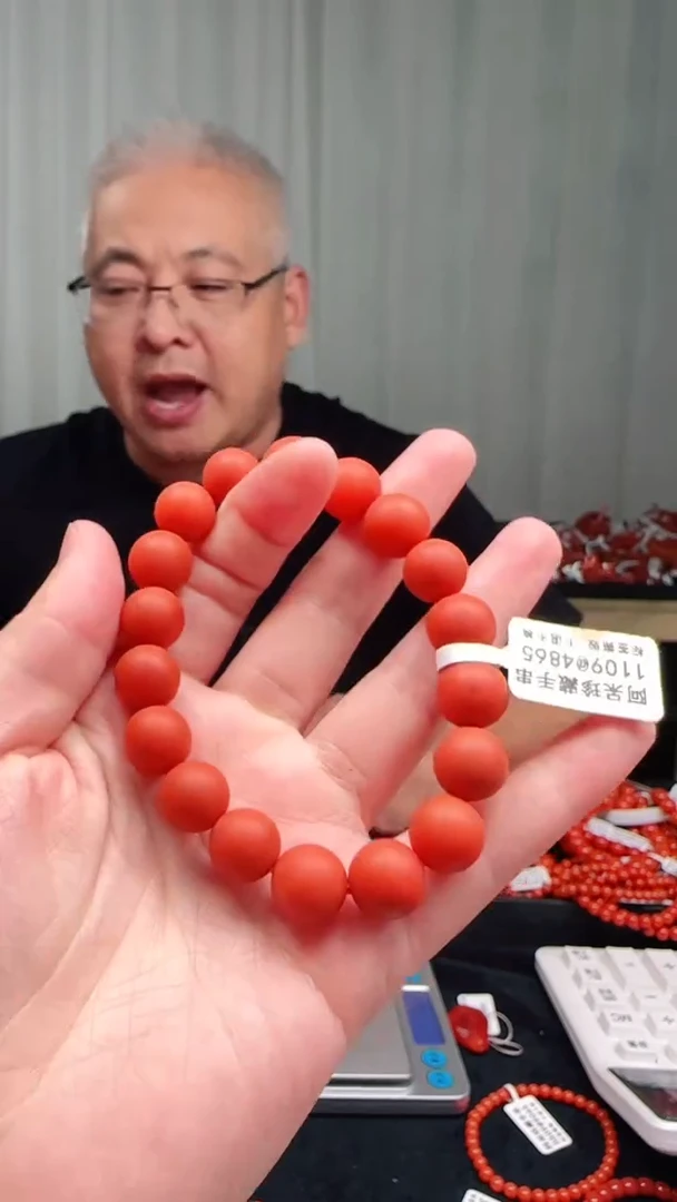 未镶嵌多样性发一件南红玛瑙【收藏级】11mm阿东寨哑光圆珠单圈