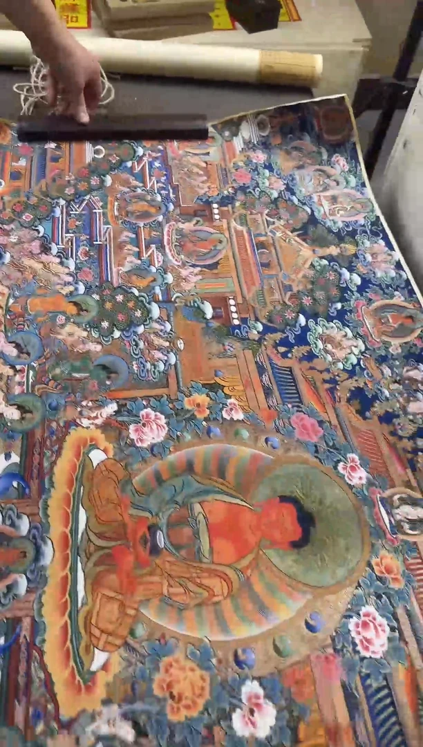 卷轴画【主播精品】高端卷轴画—唐卡A31阿弥陀佛