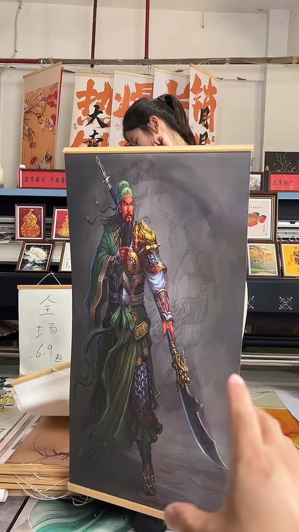 竖款挂画厂家源头清仓 少量有微瑕以直播间为准，尺寸60-120
