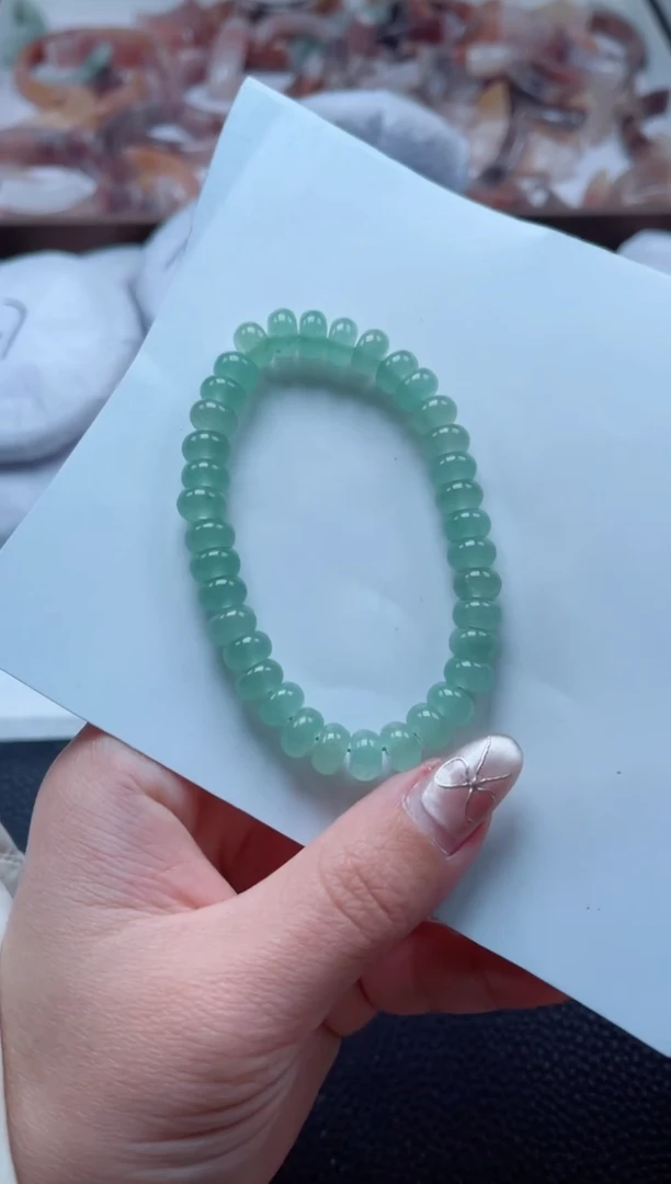 【闪购商品】石英质玉手镯未镶嵌东陵玉算盘