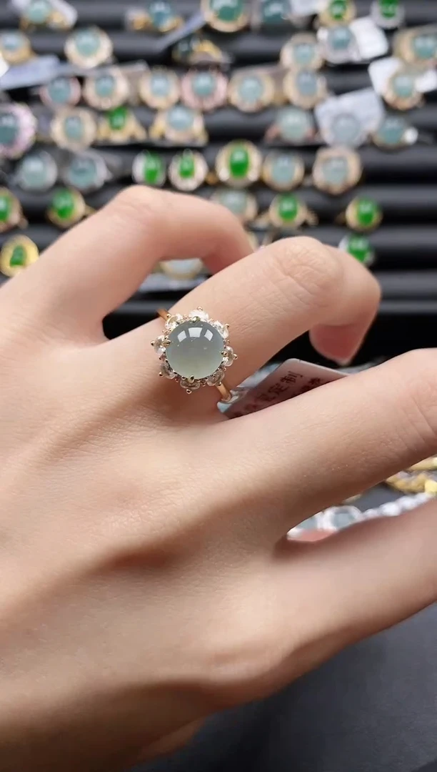 【闪购商品】翡翠戒指银S925镶嵌51151