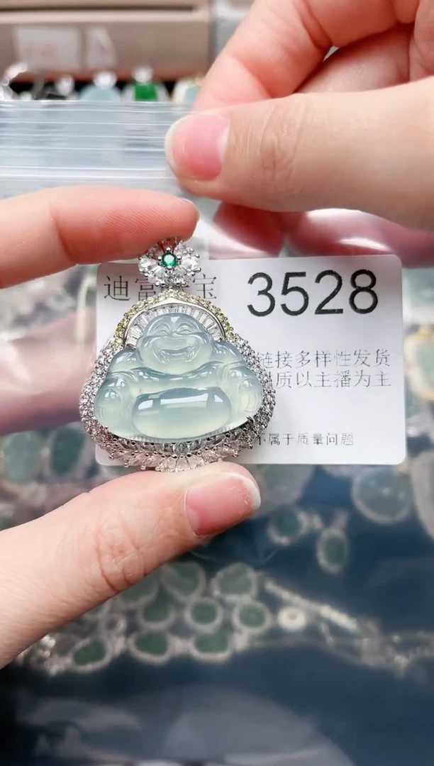【闪购商品】翡翠颈饰未镶嵌3528赠皮绳