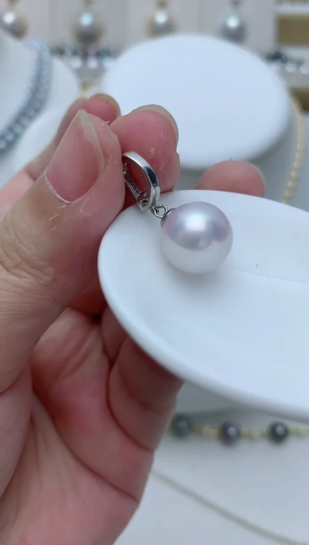 淡水珍珠银S925镶嵌颈饰q10