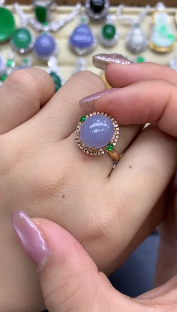 18K金镶嵌戒指翡翠243-中国好珍宝