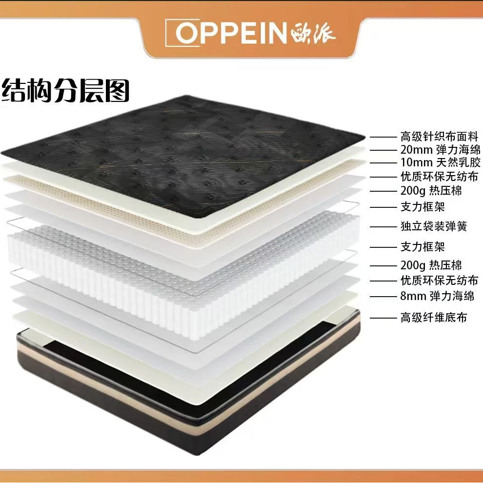 OPPEIN/欧派高回弹乳胶床垫护腰护脊床垫软硬适中厚床垫LM01