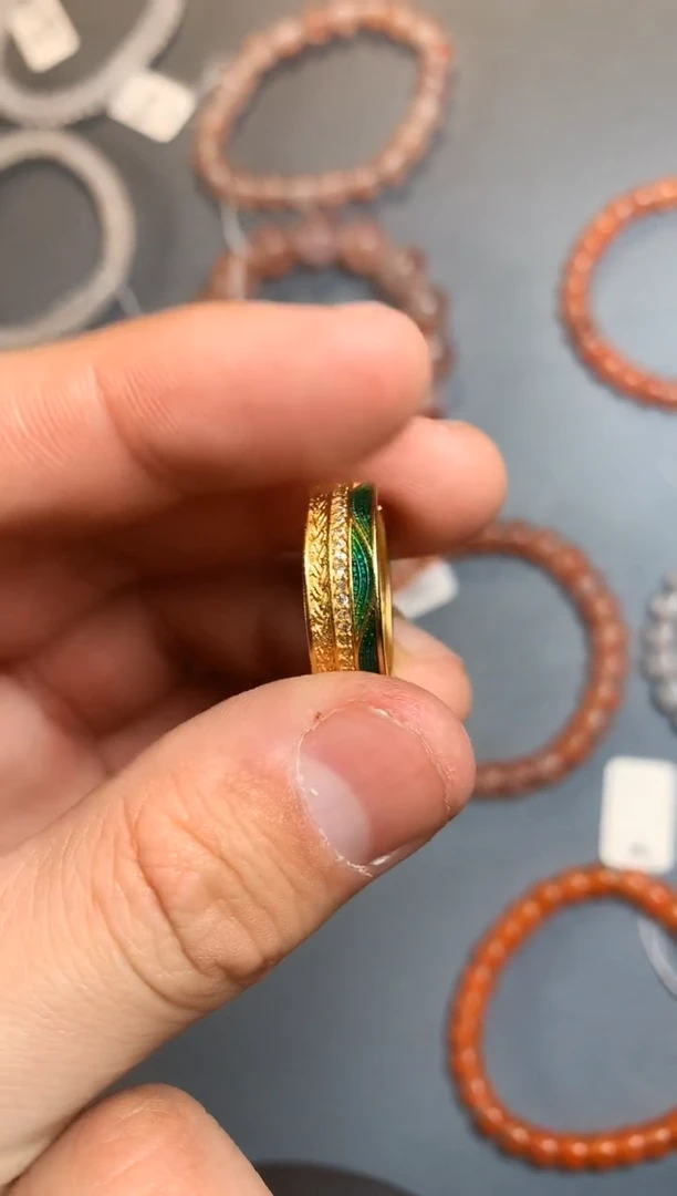 【闪购商品】金色珐琅戒指一个FLJZ-4