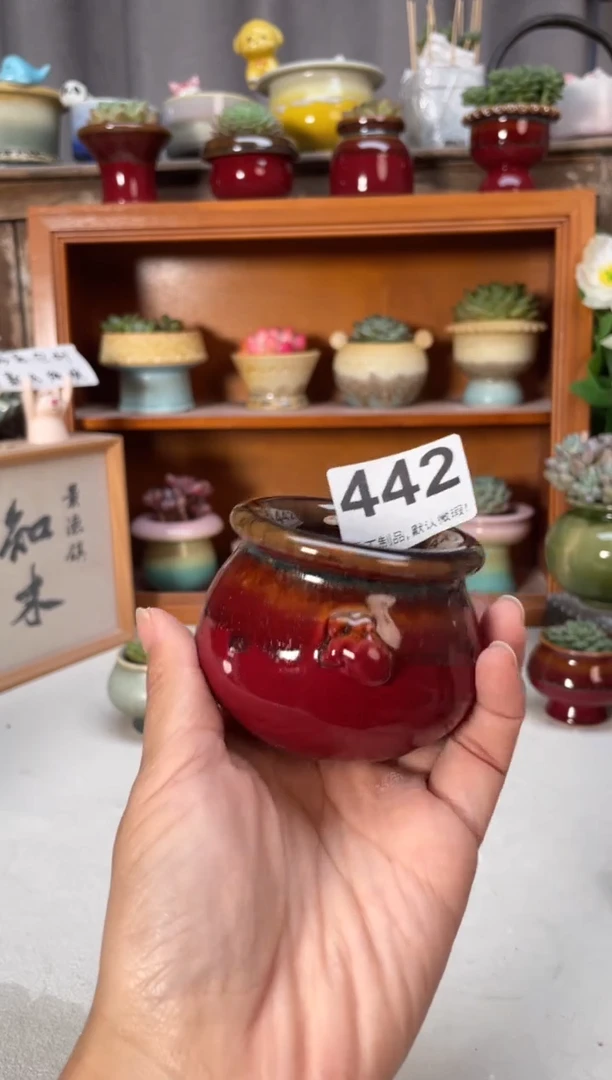 瓷片442知木小方花盆编号