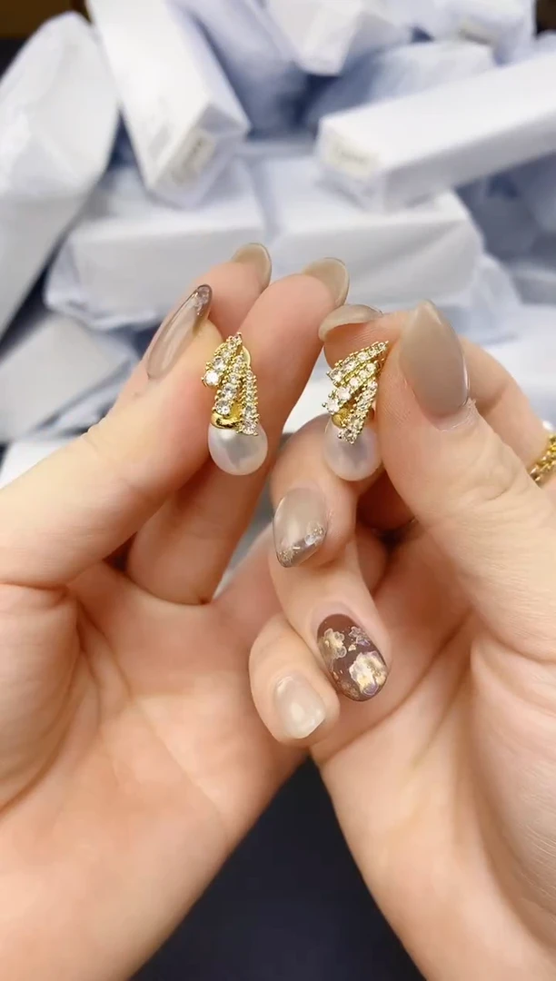 未镶嵌耳饰淡水珍珠ED1046