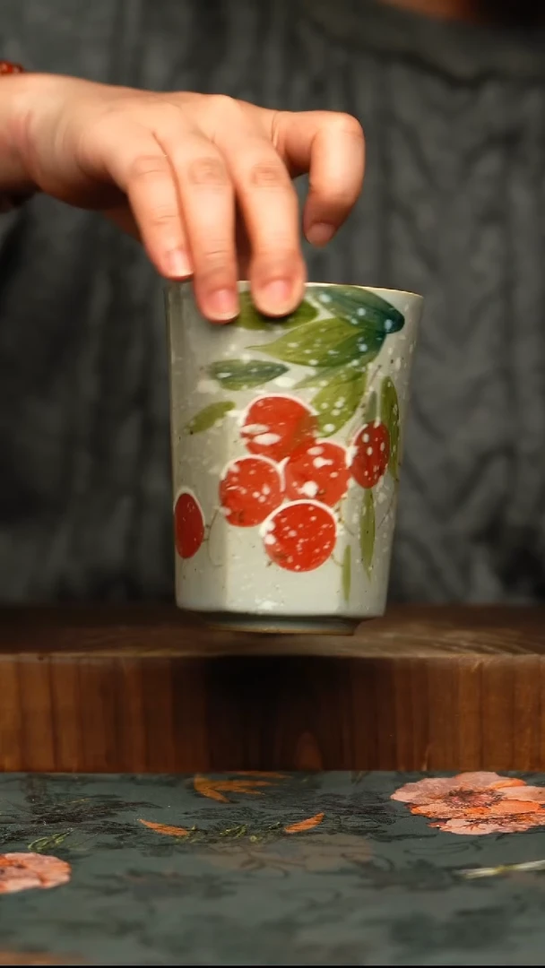 杯釉下彩手工手绘同款陶器