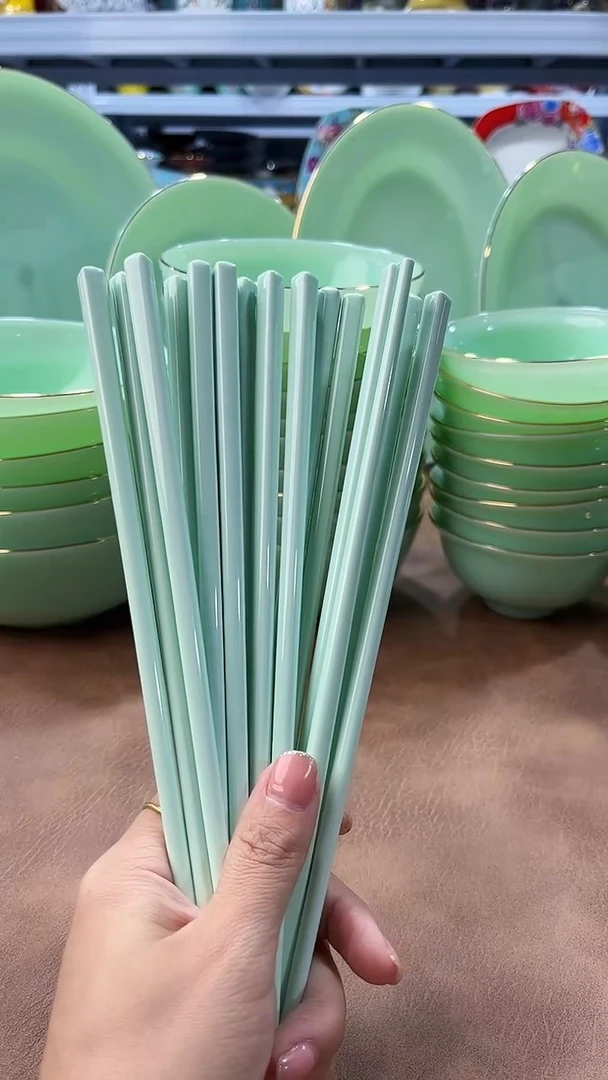 玉瓷筷子10双餐具