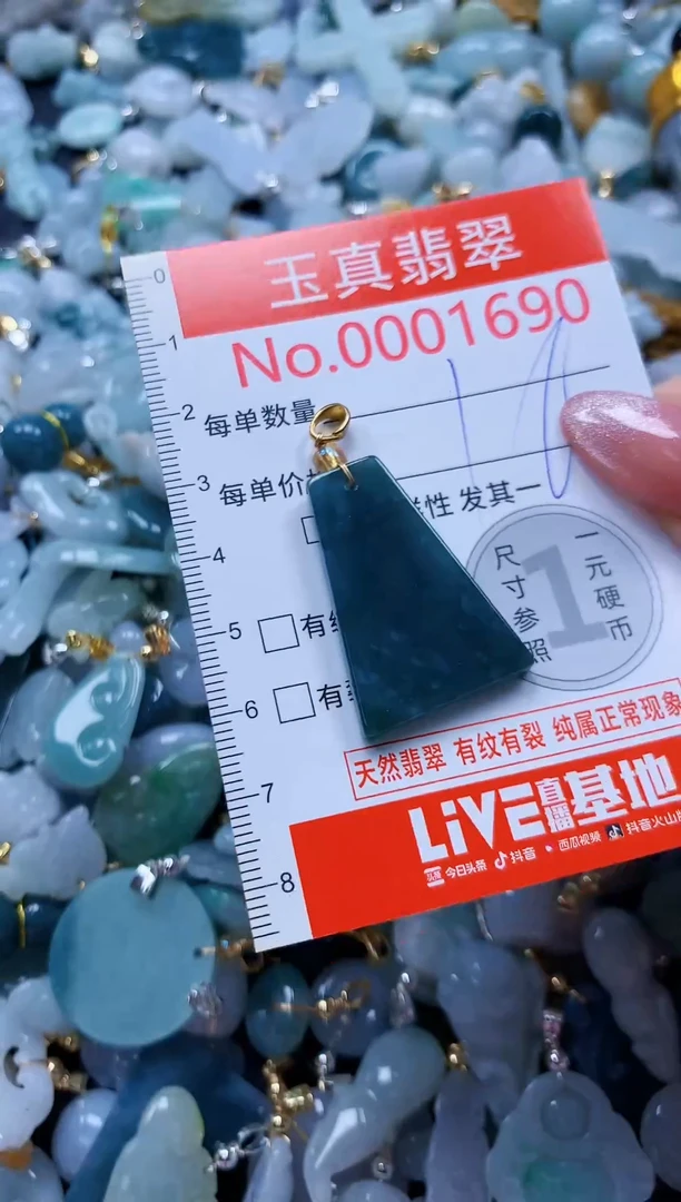 翡翠未镶嵌吊坠(不含链)1690