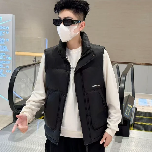 6826马甲秋冬新款男士工装马夹休闲时尚加厚保暖背心外套百搭