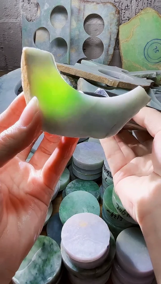 裸石翡翠天然翡翠A货437