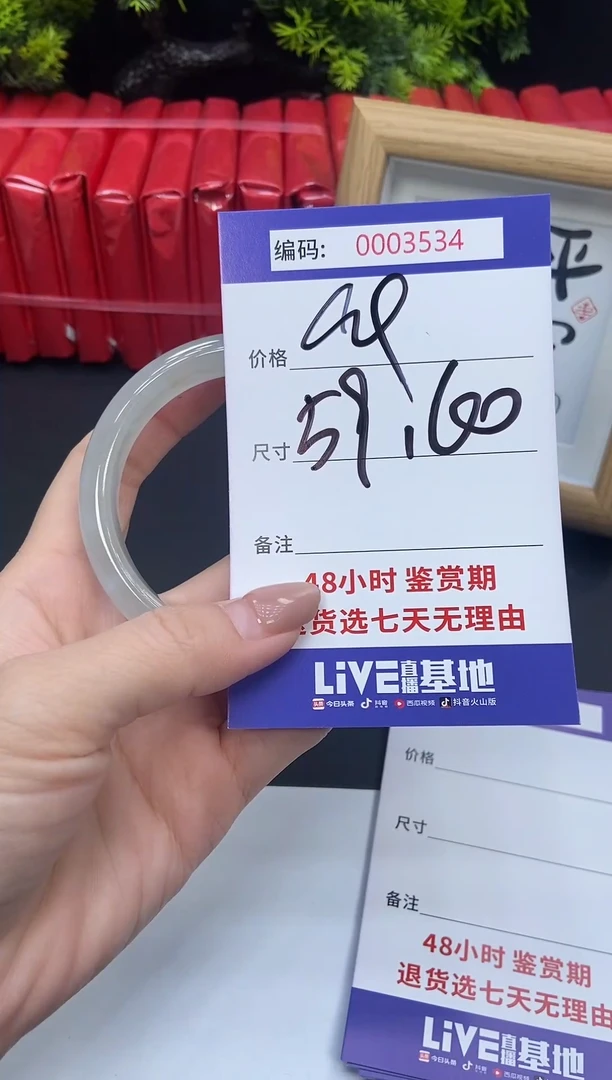 未镶嵌手镯翡翠0003534