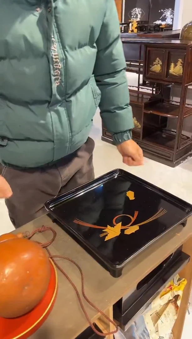 金莳绘 茶台 大漆漆器大漆漆器