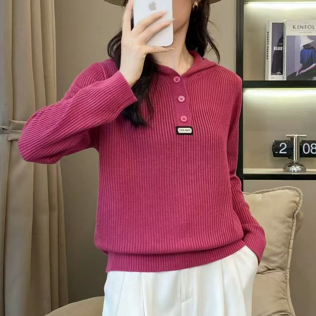 212#秋冬连帽休闲长袖针织衫套头37