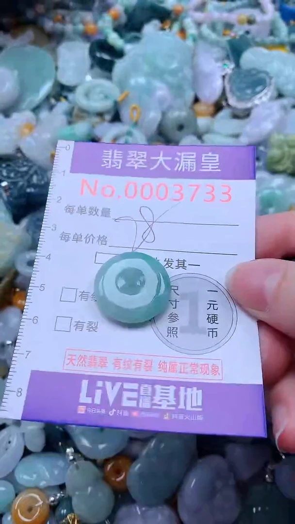 翡翠未镶嵌吊坠(不含链)3733