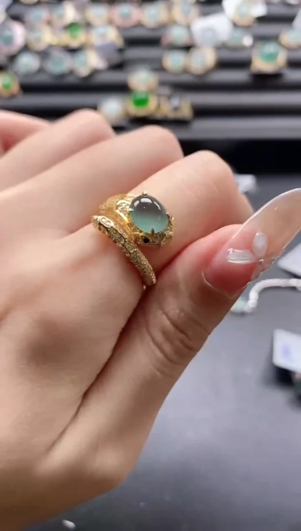 【闪购商品】翡翠戒指银S925镶嵌51151