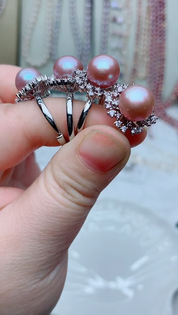 未镶嵌戒指淡水珍珠多样性发其一【非无瑕】