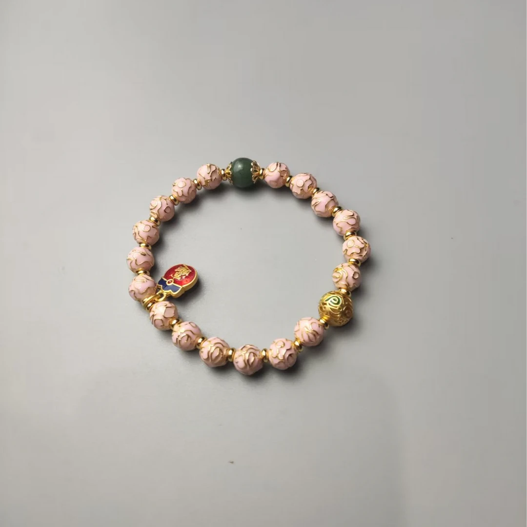 和田玉非遗手工珐琅景泰蓝手串0006