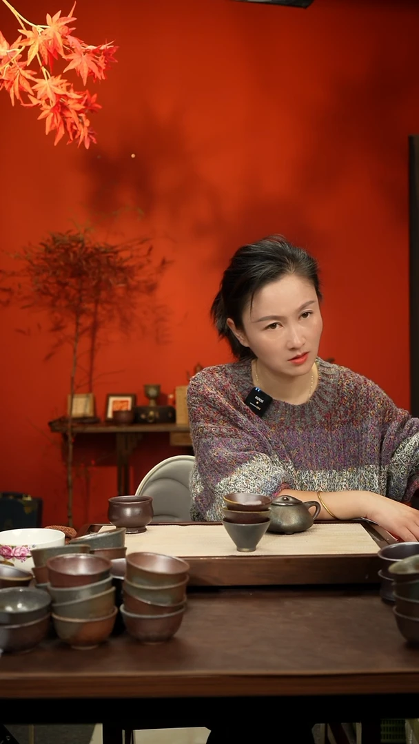 【闪购商品】紫砂茶壶斗笠杯柴烧杯3只   128号