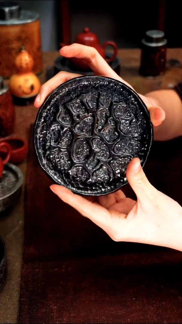 6543纯锡壶承茶盘12.5*2