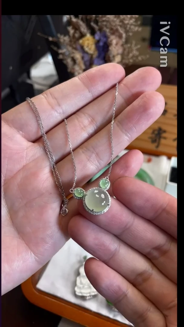 18K金镶嵌定制翡翠5355号