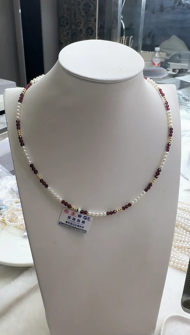 【闪购商品】淡水珍珠颈饰银S925镶嵌非基地发货不带证书