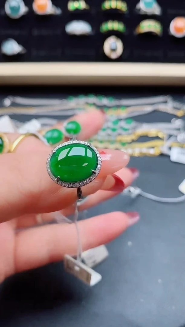 【闪购商品】翡翠戒指银S925镶嵌5085580