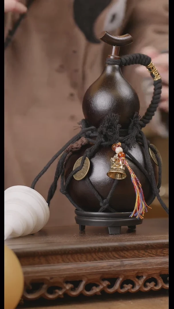 【闪购商品】114号精品天然大漆工艺防渗内胆酒葫芦~