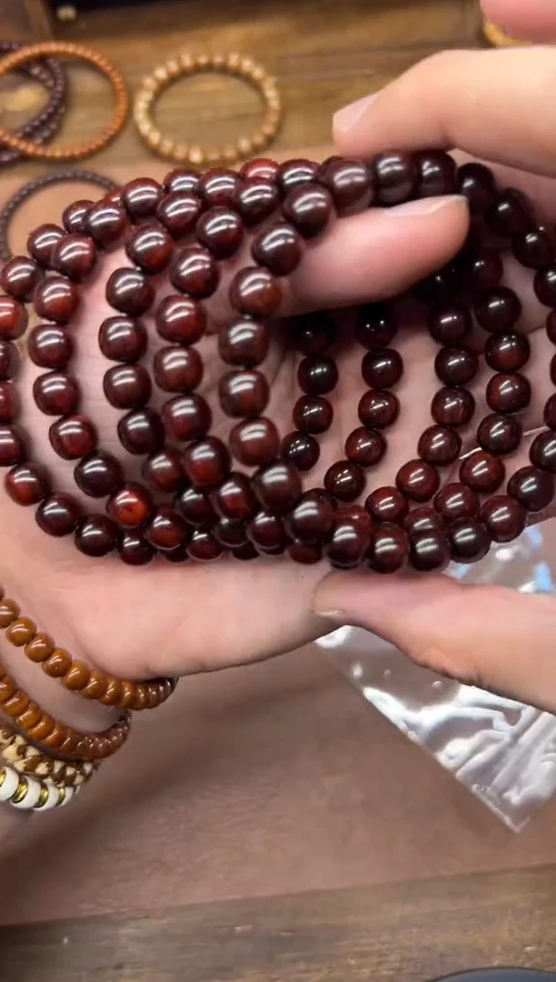 手串/手链小叶紫檀A611 小叶紫檀8*9拆房老料 原生态无胶膜