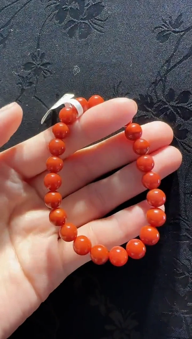 未镶嵌手链南红玛瑙素圈