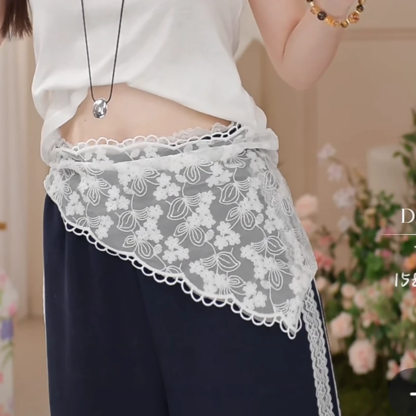 代大喜【雾漫纱】温柔浪漫蕾丝三角巾2025春季新款层次感搭配披肩