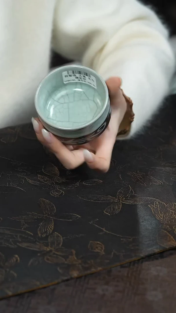 瓷程智强 天青 玄鸟禅定杯