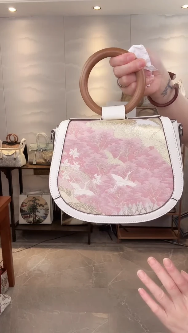 织物【14号清仓福利】头层牛皮 楠木马鞍包