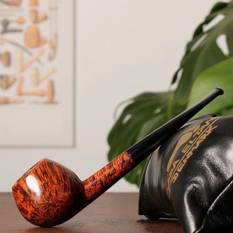 丹麦Sara Eltang萨拉艾尔唐 光面苹果直斗 手工石楠木烟斗