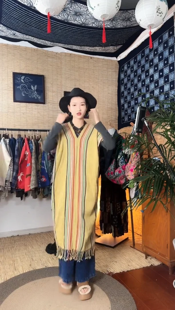 【闪购商品】设计师款黄色条纹裙子