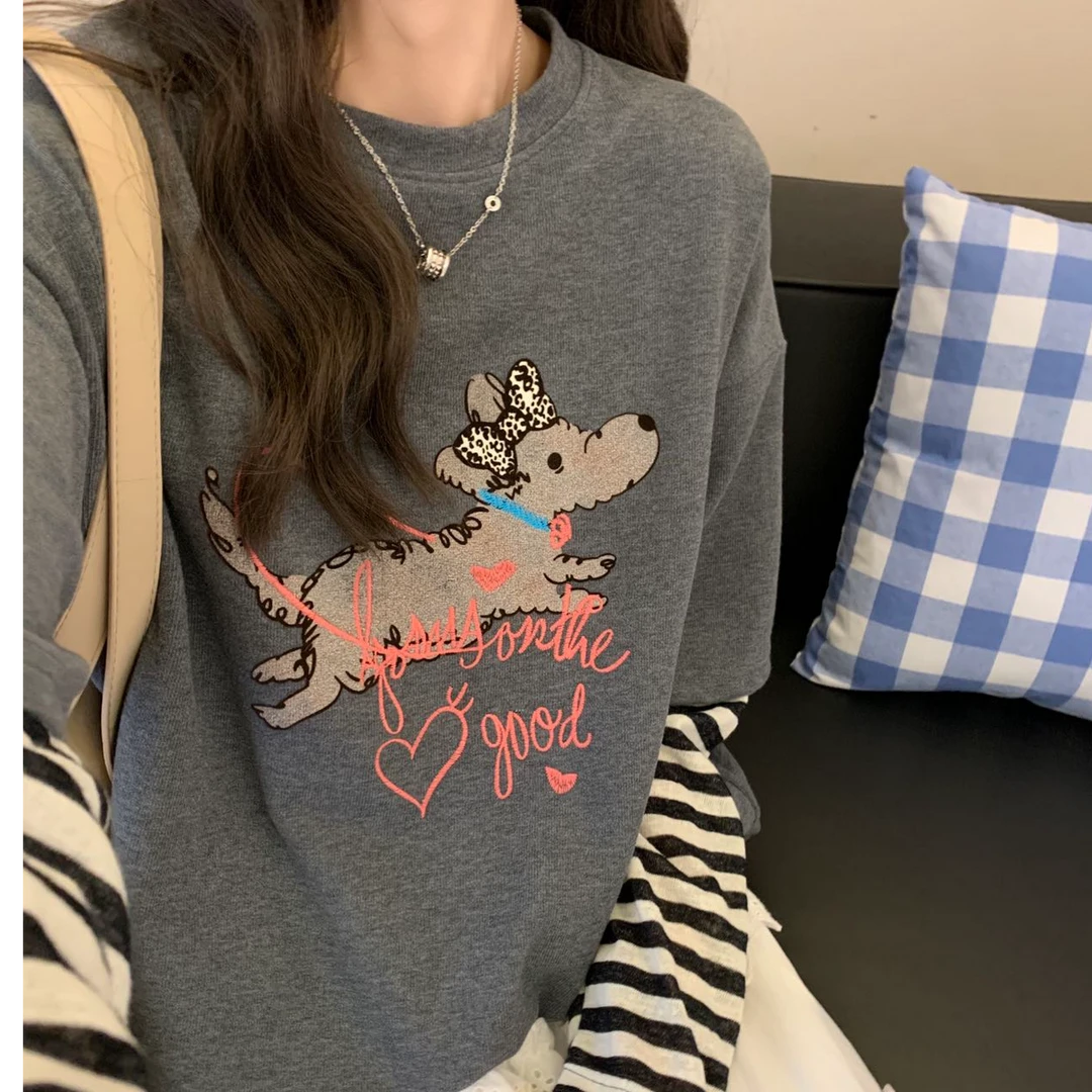 巨好穿的假两件！版型超正的假两件重磅高克重宽松T恤