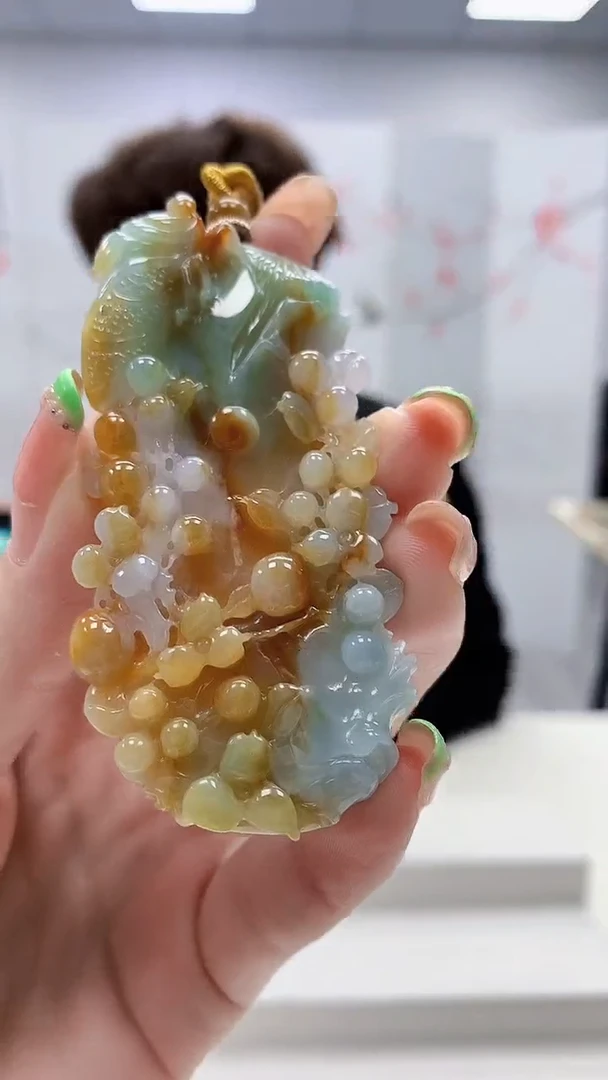 未镶嵌定制翡翠5159ry-毛货挂件175